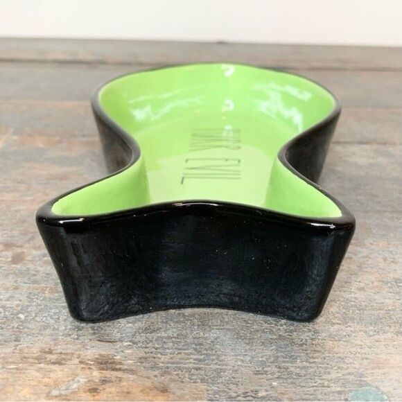 New In Box Rae Dunn Purr Evil Ceramic Cat Pet Feeding Bowl NIB - Picture 5 of 8